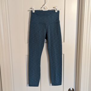 Lululemon Wunder Train High Rise Crop Leggings 23" - Heathered Capture Blue sz 4